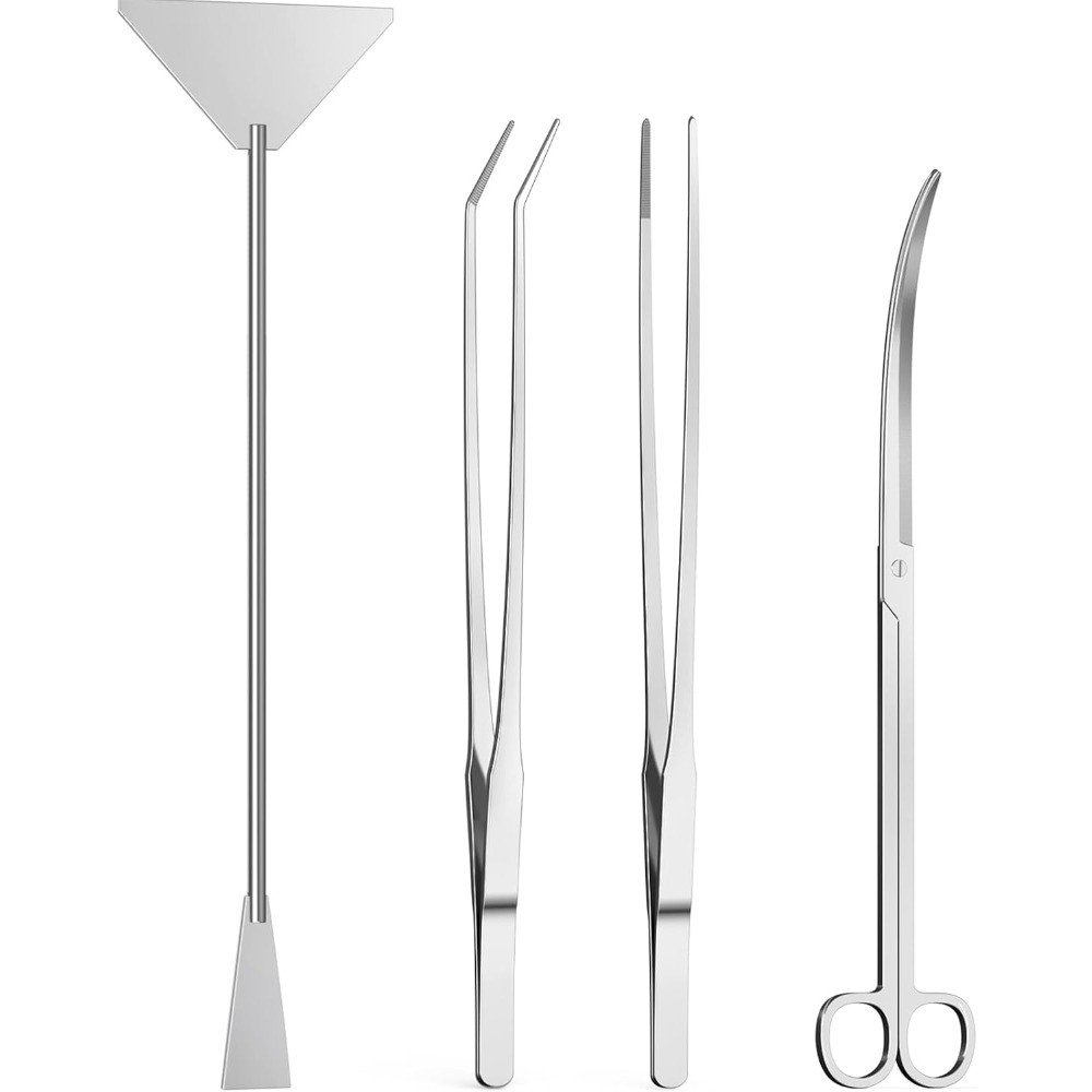 Planted Aquarium Cleaning Kit - Professional Aquascaping Tool Kit Long Stainless
