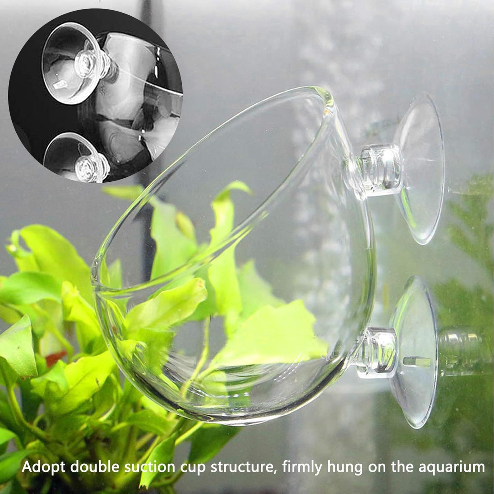 Aquarium Planted Tank Substrate - Aquarium Glass Plant Pot with Suction