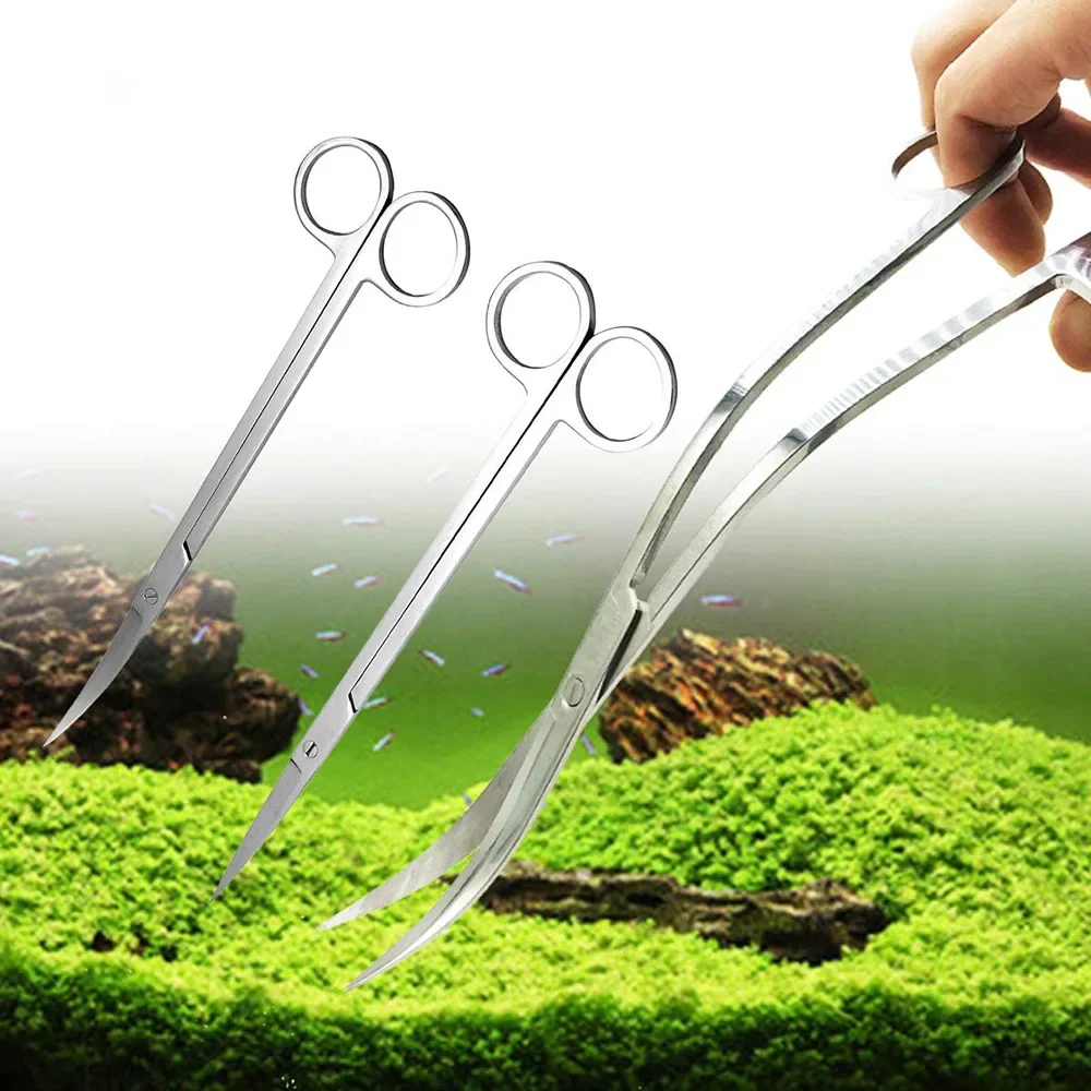 Planted Aquarium Cleaning Kit - Aquarium Aquatic Trimming Plant Tweezers Scissor