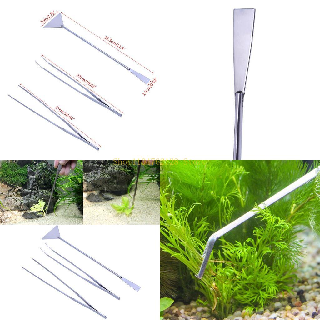 Planted Aquarium Cleaning Kit - 3-Piece Aquarium Tool Kit Stainless Steel