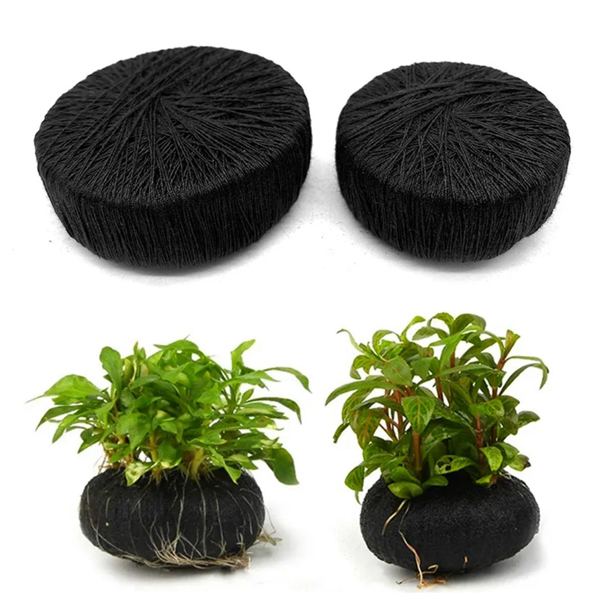 Aquarium Planted Tank Substrate - 5Pcs Black Fish Tank Water Grass