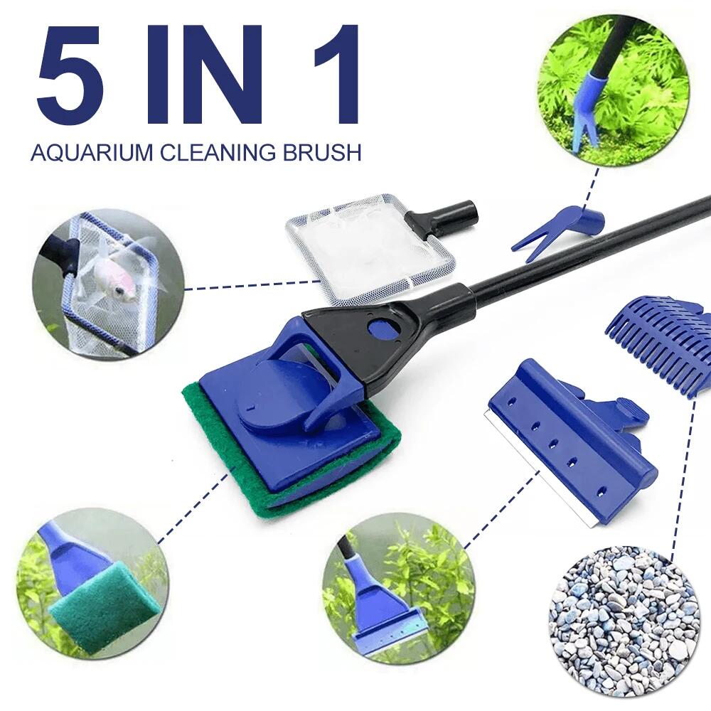 5in1 Aquarium Cleaning Tool Pl - Planted Aquarium Algae ulasan dan harga
