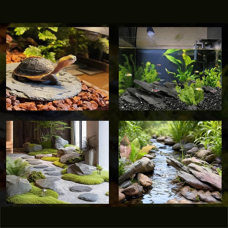 500g/1000g Aquarium Slate Chip - Planted Aquarium Hardscape ulasan dan harga