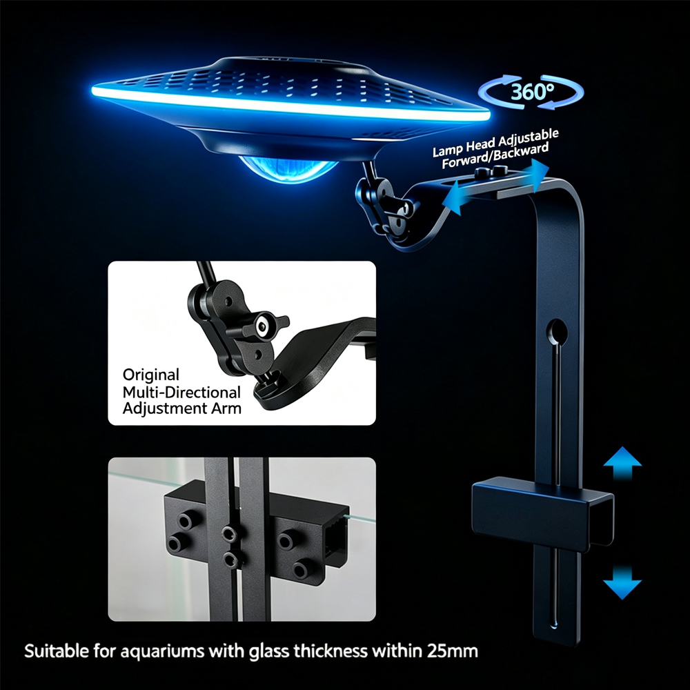 New UFO LED Fish Aquarium Ligh - Planted Aquarium Algae ulasan dan harga