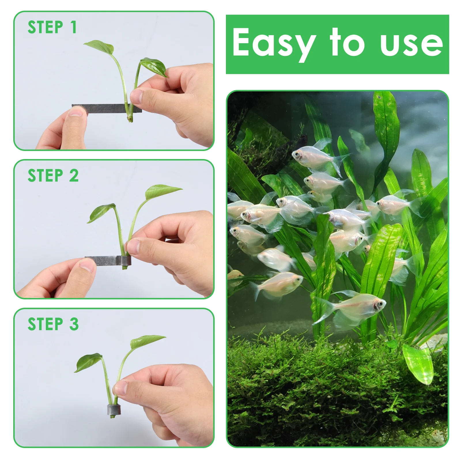 50Pcs Aquarium Plant Weights F - Aquarium Planted Tank Substrate ulasan dan harga
