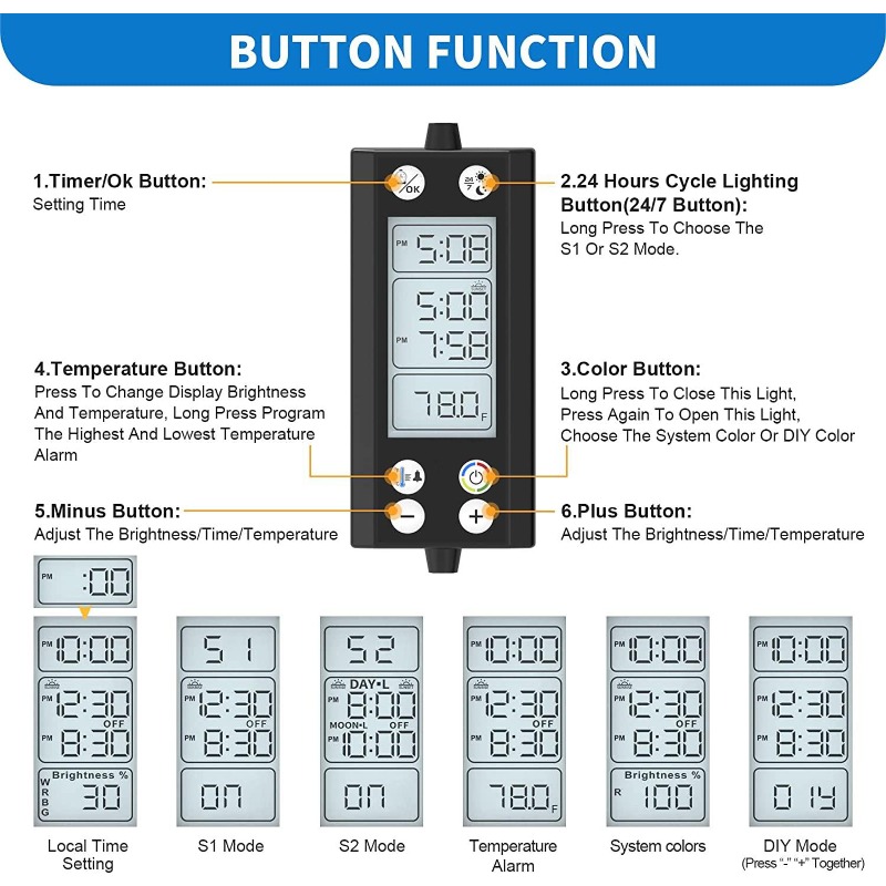 24/7 Programmable Fish Tank Aq - Planted Aquarium Cycling ulasan dan harga