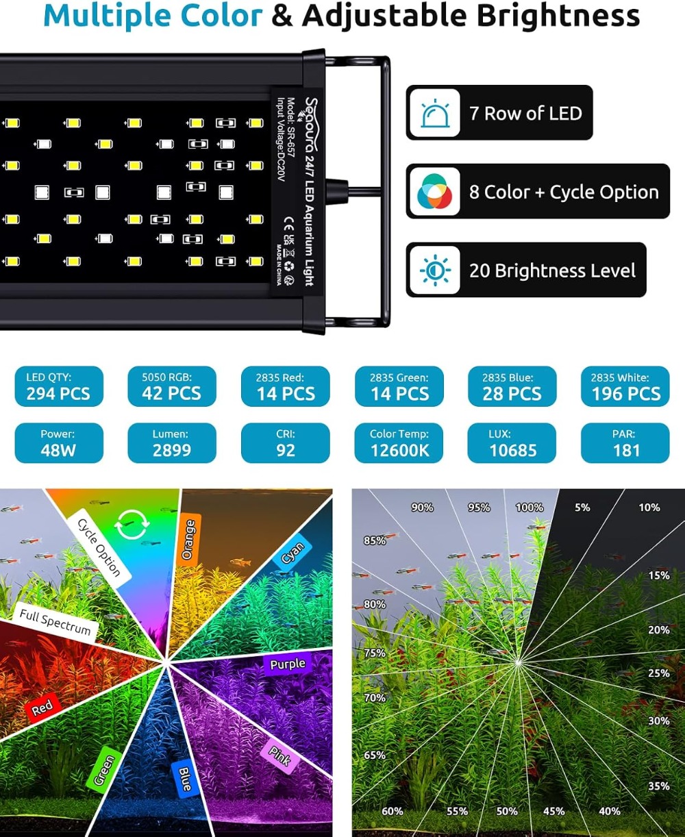 Plant Growth Aquarium Light, 2 - Planted Aquarium Cycling ulasan dan harga