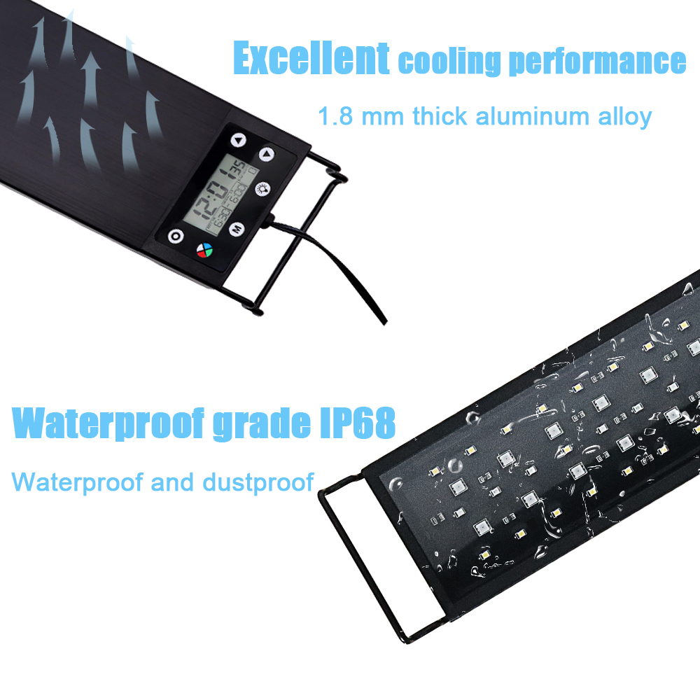 30-60cm Fish Tank 24/7 Full Sp - Planted Aquarium Pendant Light ulasan dan harga