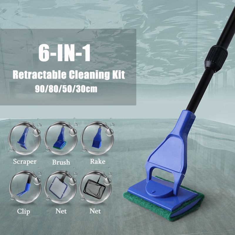 6-IN-1 Aquarium Cleaning Tools - Planted Aquarium Cleaning Kit ulasan dan harga